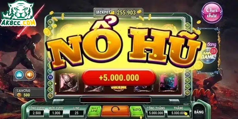 Quay hũ Jackpot với hệ thống thưởng đa dạng